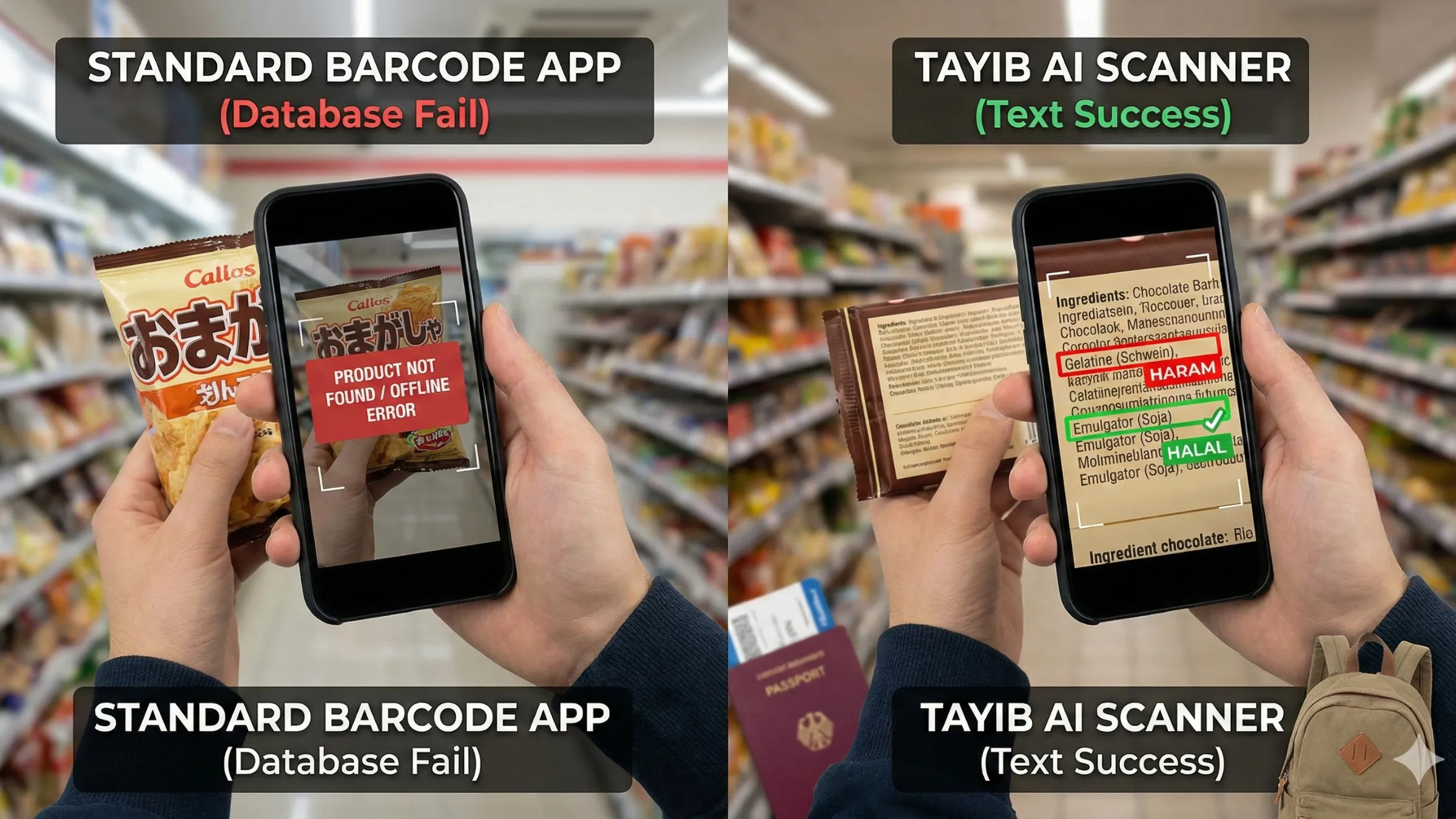 Which Halal App is Best for Travel? (Why Barcodes Fail Abroad)