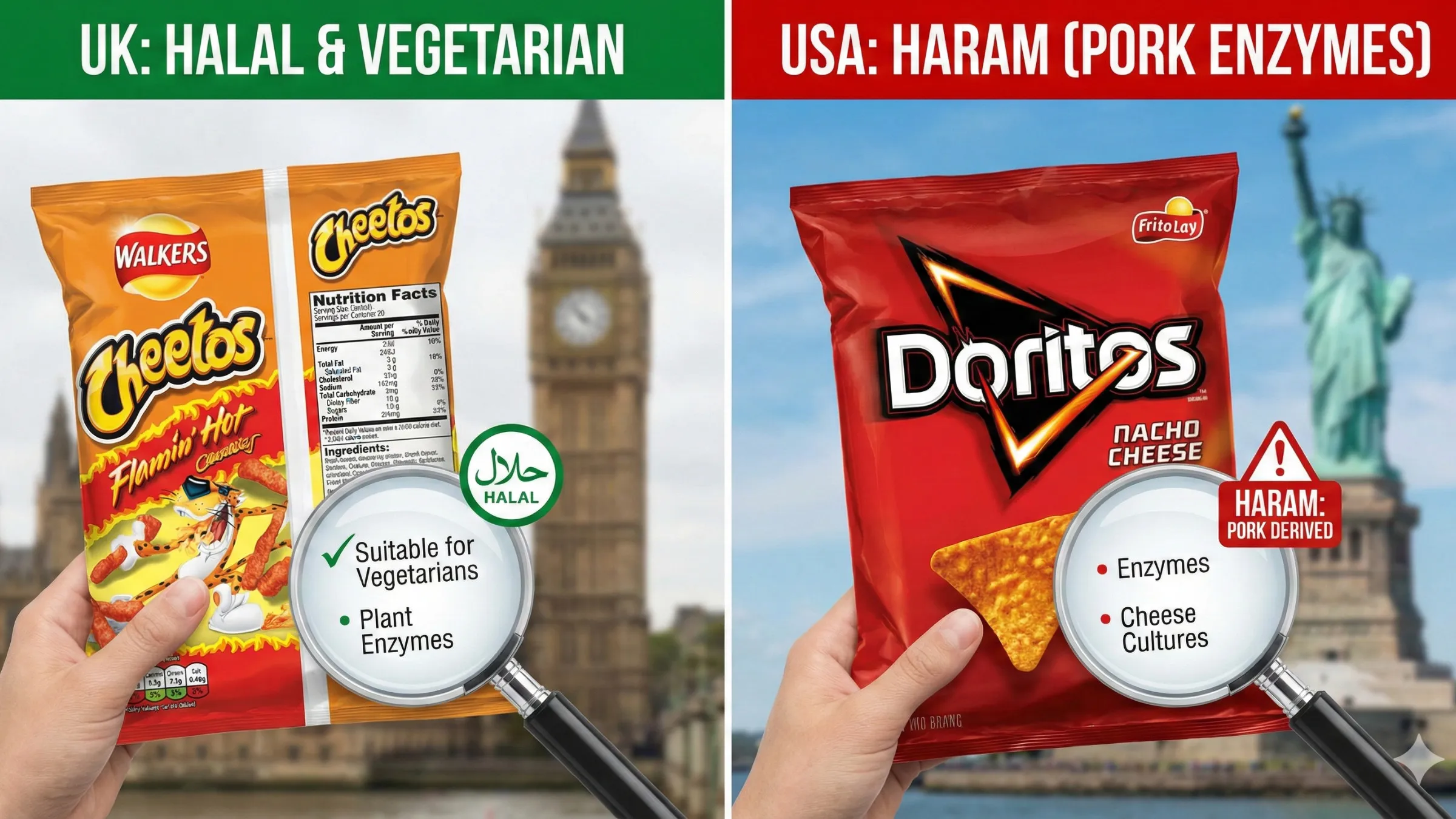Why Cheetos & Doritos Are Halal in the UK but Haram in the USA