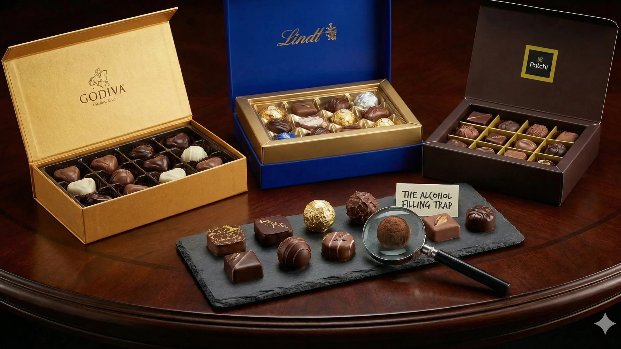 Luxury Chocolates: Godiva, Lindt & Patchi (The Alcohol Filling Trap)
