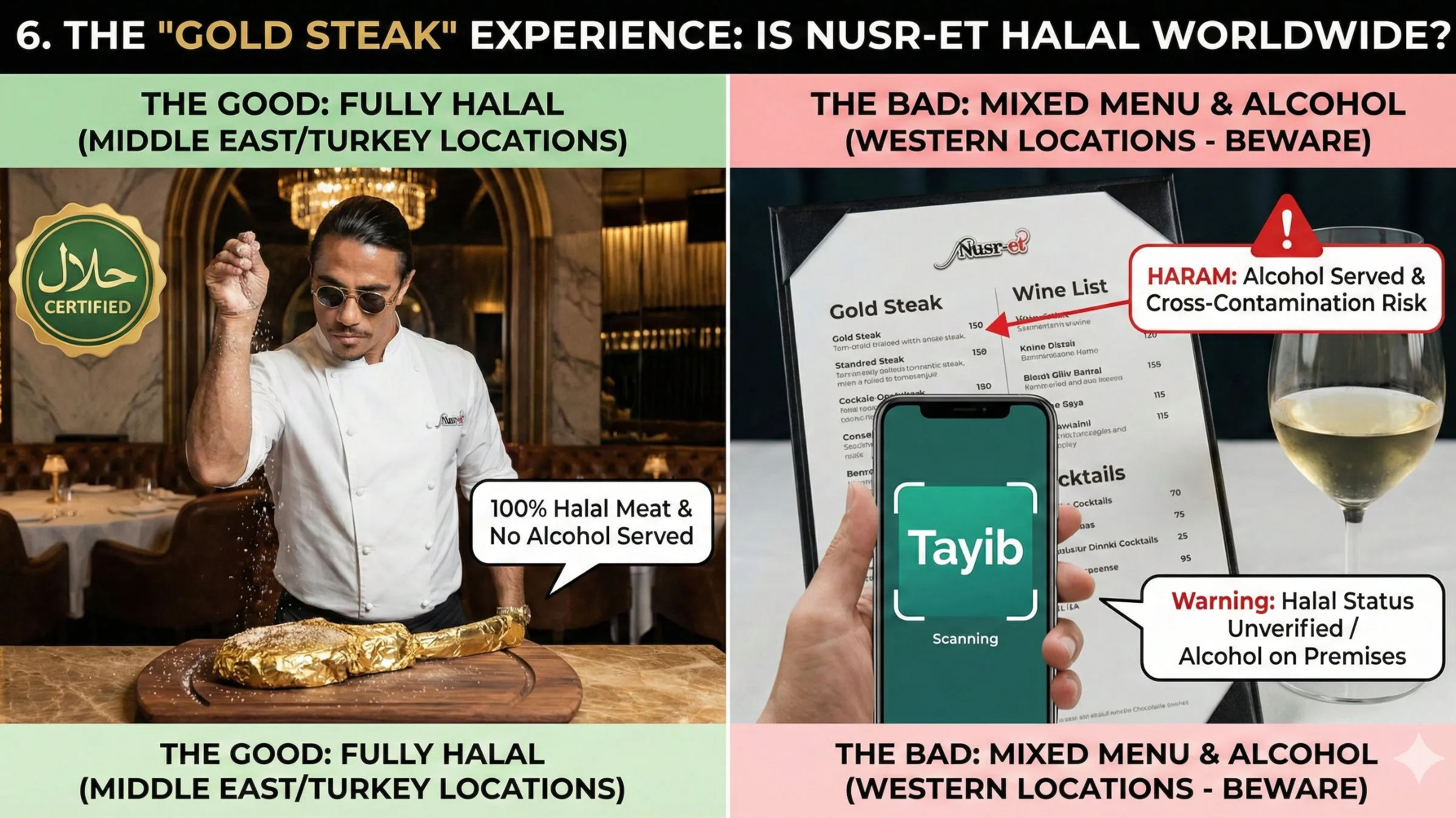 The 'Gold Steak' Experience: Is Nusr-Et (Salt Bae) Halal Worldwide?